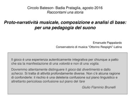 Emanuele Pappalardo Conservatorio di musica “Ottorino Respighi”-Latina