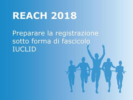 REACH 2018 Preparare la registrazione sotto forma di fascicolo IUCLID.