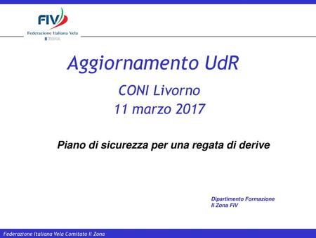 Aggiornamento UdR CONI Livorno 11 marzo 2017