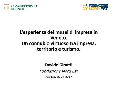 Davide Girardi Fondazione Nord Est Padova,