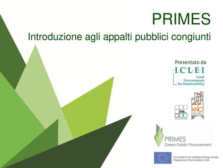 PRIMES Introduzione agli appalti pubblici congiunti
