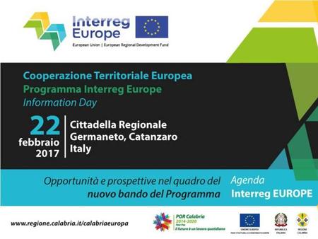 Il ruolo della Regione Calabria nella Cooperazione Territoriale Europea