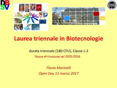 Laurea triennale in Biotecnologie