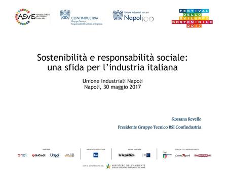 Rossana Revello Presidente Gruppo Tecnico RSI Confindustria