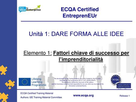 Unità 1: DARE FORMA ALLE IDEE