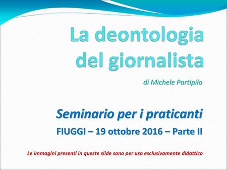 Seminario per i praticanti