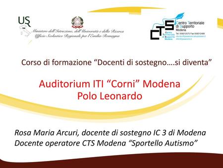 Corso di formazione “Docenti di sostegno….si diventa”