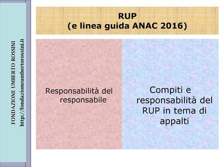 RUP (e linea guida ANAC 2016)