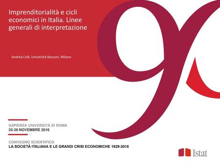 Imprenditorialità e cicli economici in Italia