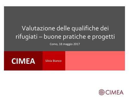 Valutazione delle qualifiche dei rifugiati – buone pratiche e progetti