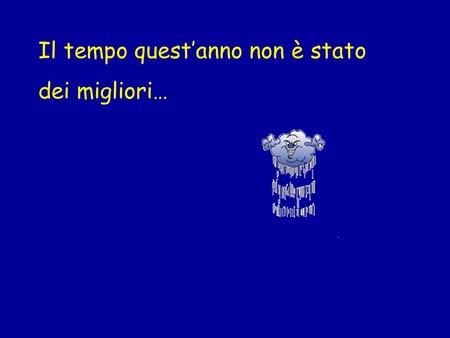 Il tempo questanno non è stato dei migliori…. Ma noi siamo persone di speranza e sappiamo che dopo la pioggia…