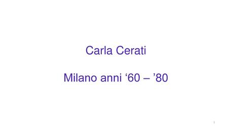 Carla Cerati Milano anni ‘60 – ’80.