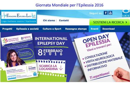 Giornata Mondiale per l’Epilessia 2016