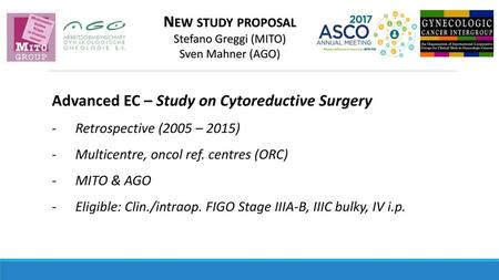 Advanced EC – Study on Cytoreductive Surgery