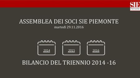 Assemblea dei Soci SIE Piemonte martedì