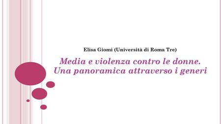 Media e violenza contro le donne. Una panoramica attraverso i generi