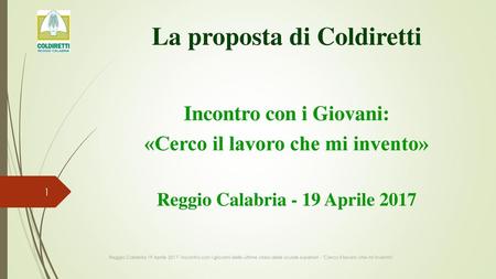 La proposta di Coldiretti