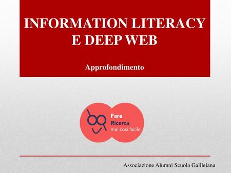 Information literacy e deep web