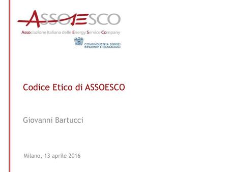 Codice Etico di ASSOESCO