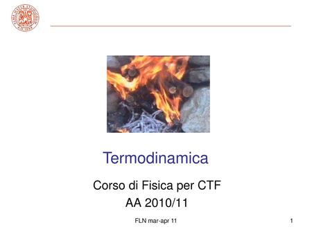 Corso di Fisica per CTF AA 2010/11