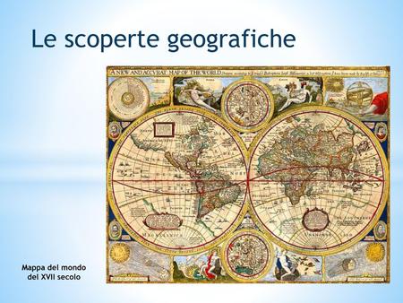 Mappa del mondo del XVII secolo