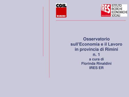 Osservatorio sull’Economia e il Lavoro in provincia di Rimini