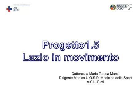 Progetto1.5 Lazio in movimento