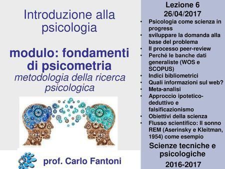 Scienze tecniche e psicologiche