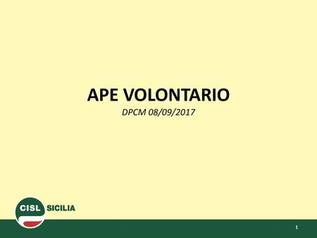 APE VOLONTARIO DPCM 08/09/2017.