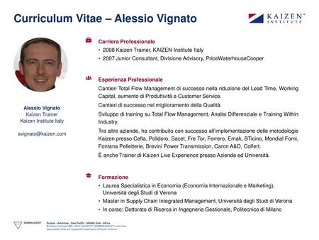Curriculum Vitae – Alessio Vignato