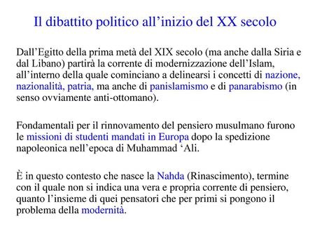 Il dibattito politico all’inizio del XX secolo