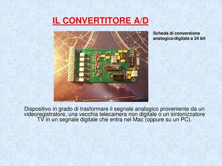 IL CONVERTITORE A/D Scheda di conversione analogico/digitale a 24 bit