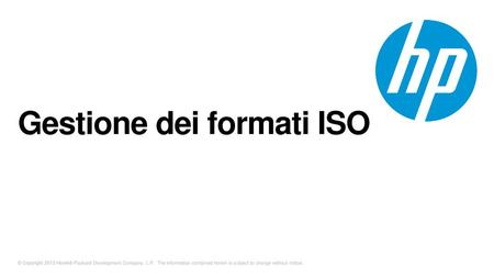 Gestione dei formati ISO