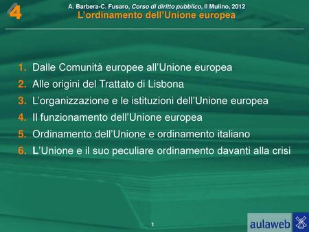 4 1. Dalle Comunità europee all’Unione europea