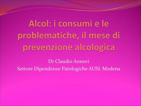 Alcol: i consumi e le problematiche, il mese di prevenzione alcologica