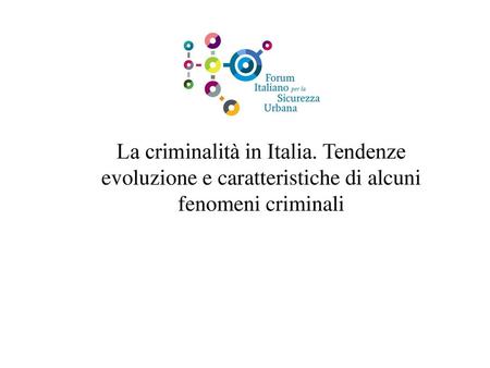 La criminalità in Italia