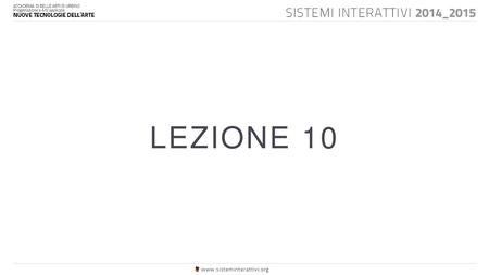 LEZIONE 10.