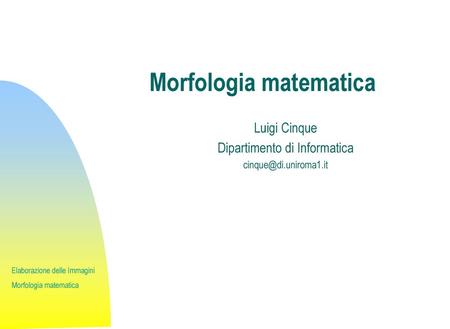Morfologia matematica