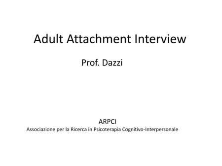 Adult Attachment Interview