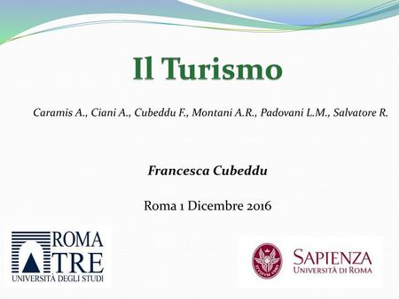 Francesca Cubeddu Roma 1 Dicembre 2016