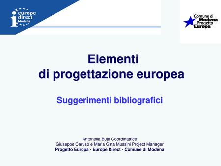 Elementi di progettazione europea