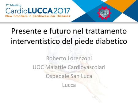Presente e futuro nel trattamento interventistico del piede diabetico