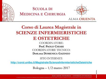 Corso di Laurea Magistrale in Scienze Infermieristiche e Ostetriche