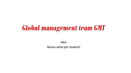 Global management team GMT