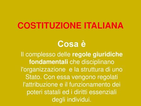 COSTITUZIONE ITALIANA