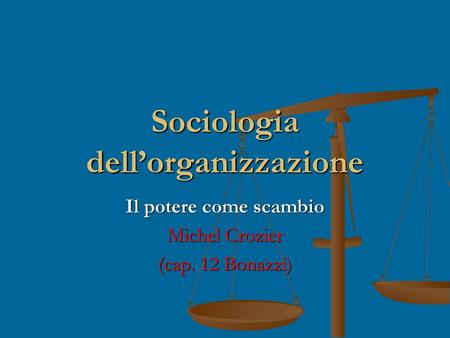 Sociologia dell’organizzazione