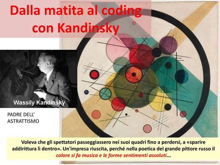 Dalla matita al coding con Kandinsky