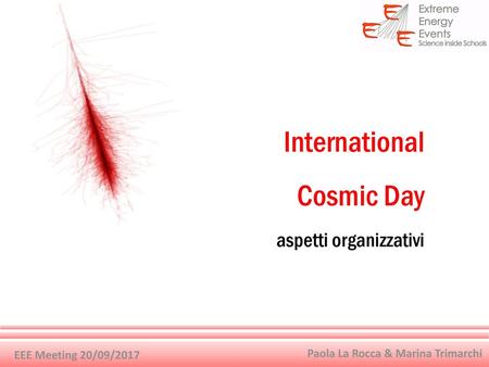 International Cosmic Day aspetti organizzativi