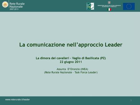 La comunicazione nell’approccio Leader