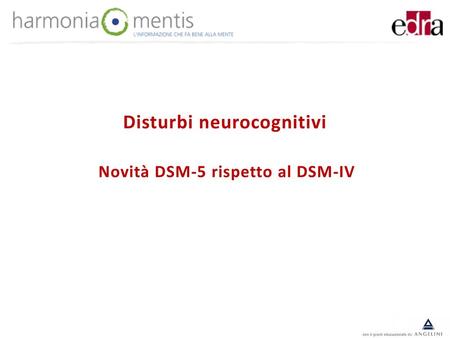 Disturbi neurocognitivi